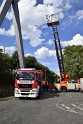 Koelner Seilbahn Gondel blieb haengen Koeln Linksrheinisch P206